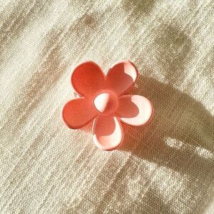 Light pink cute flower hair clip